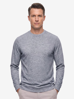 Micro-Fleece Lining Lightweight Heather Sweatshirt