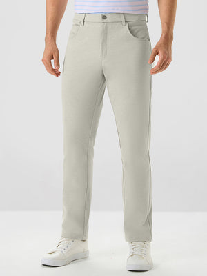 Textured Proflex Chino Pants With 5 Pockets