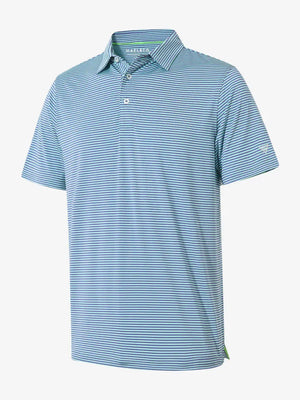 Performance Cooling Polo – 3D product view in Green Ash Stripe for kids