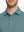 Aqua Heather Skin-friendly Long Sleeve Melange Polo – front view from model’s nose to chest