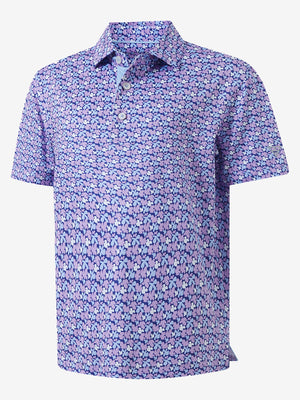 Youth Print Stretch Lightweight Polo Shirts
