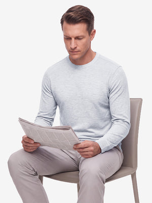 Micro-Fleece Lining Lightweight Heather Sweatshirt