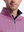 Close-up front view from nose to chest of model wearing red navy flower full print quarter zip sleeveless vest pullover