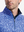 Close-up front view from nose to chest of model wearing line animal full print quarter zip sleeveless vest pullover
