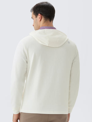 Texture Pullover Hoodie with Pockets