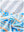 Close-up view of blue ethnic   full print quarter zip sleeveless vest pullover showing inner lining and outer fabric  details