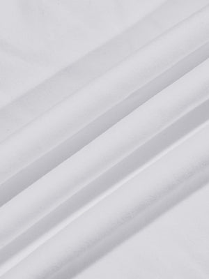 Close-up texture of  white warm brushed mock neck golf t shirt fabric showing detailed premium material and weave