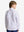 Back upper body shot of model wearing white polka dots youth print midlayer Q-zip pullover sweatshirt