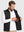 Nylon Blend Stripe Texture Golf Vest with 5 Pockets