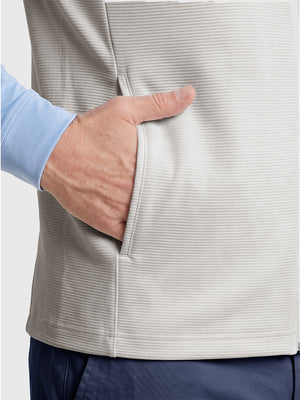 Nylon Blend Stripe Texture Golf Vest with 5 Pockets
