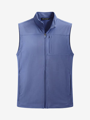 Nylon Blend Stripe Texture Golf Vest with 5 Pockets