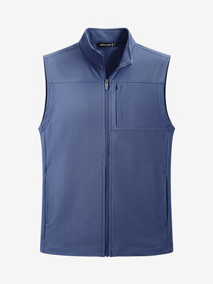 Nylon Blend Stripe Texture Golf Vest with 5 Pockets