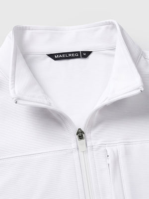 Nylon Blend Stripe Texture Golf Vest with 5 Pockets